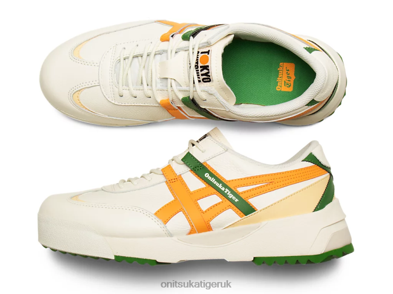 Unisex DELEGATION EX XTBPR105 Shoes Onitsuka Tiger Cream/Citrus