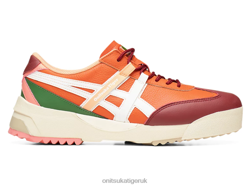 Unisex DELEGATION EX XTBPR107 Shoes Onitsuka Tiger Vermilion Tomato/White