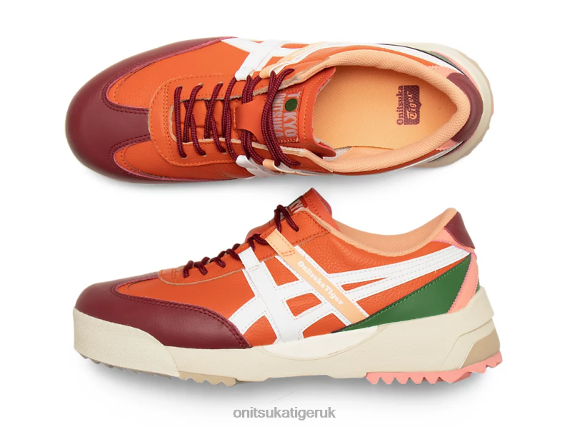 Unisex DELEGATION EX XTBPR107 Shoes Onitsuka Tiger Vermilion Tomato/White