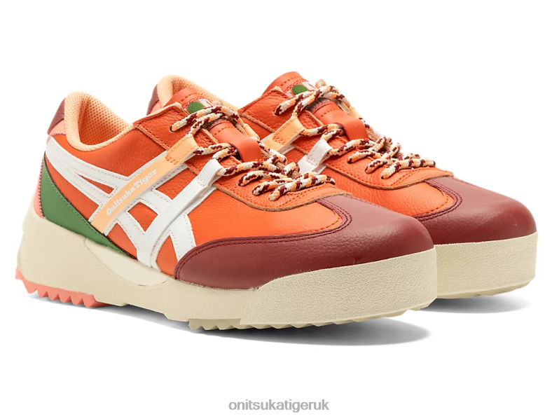 Unisex DELEGATION EX XTBPR107 Shoes Onitsuka Tiger Vermilion Tomato/White