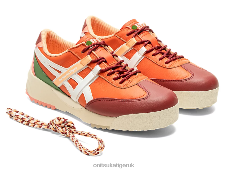 Unisex DELEGATION EX XTBPR107 Shoes Onitsuka Tiger Vermilion Tomato/White