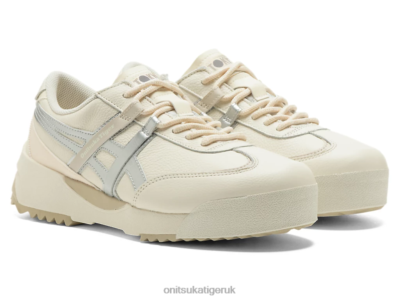 Unisex DELEGATION EX XTBPR112 Shoes Onitsuka Tiger Cream/Pure Silver