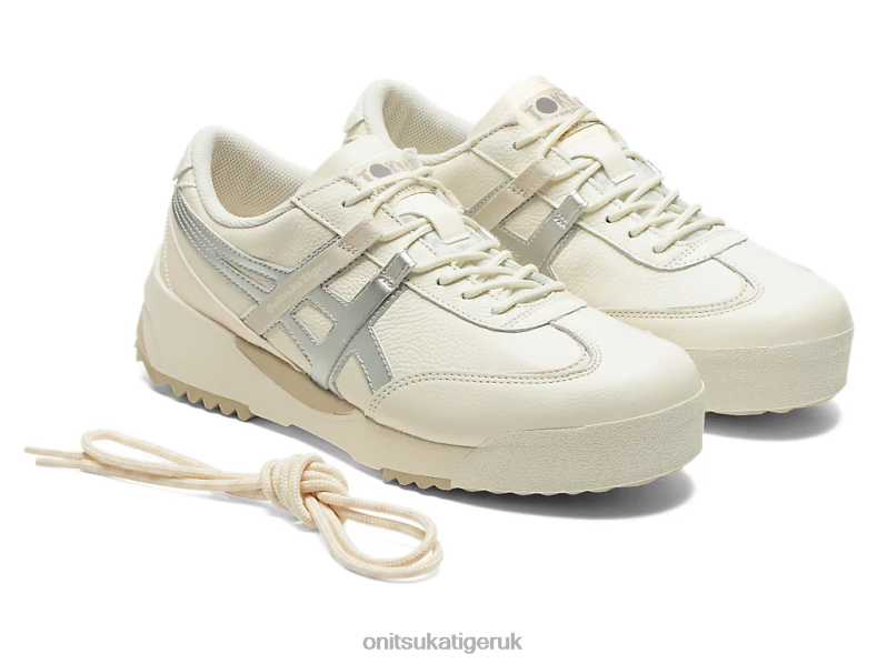 Unisex DELEGATION EX XTBPR112 Shoes Onitsuka Tiger Cream/Pure Silver