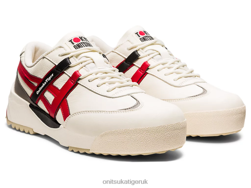 Unisex DELEGATION EX XTBPR265 Shoes Onitsuka Tiger Cream/Classic Red