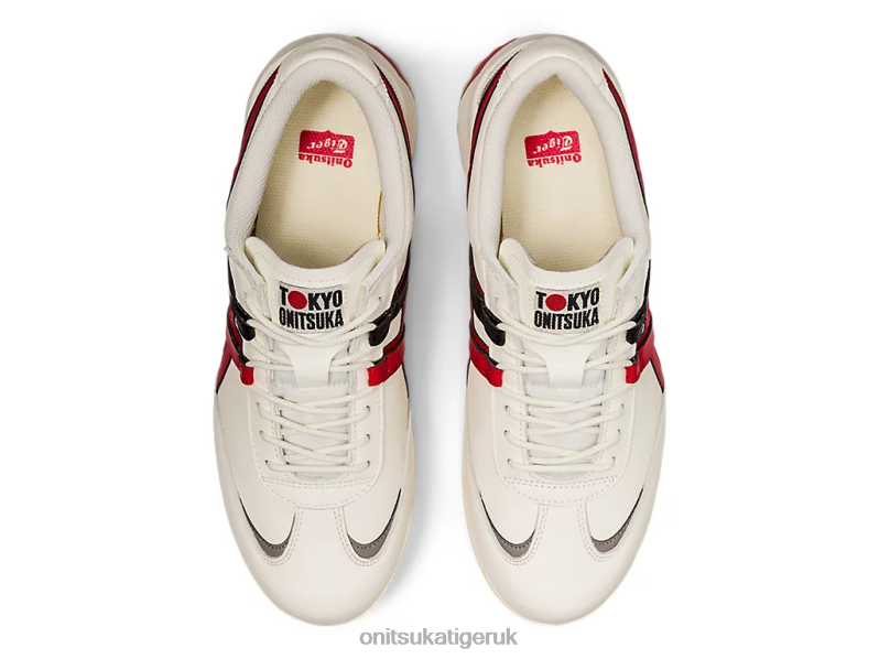 Unisex DELEGATION EX XTBPR265 Shoes Onitsuka Tiger Cream/Classic Red