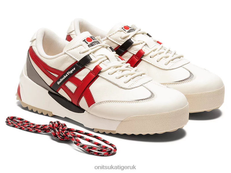 Unisex DELEGATION EX XTBPR265 Shoes Onitsuka Tiger Cream/Classic Red