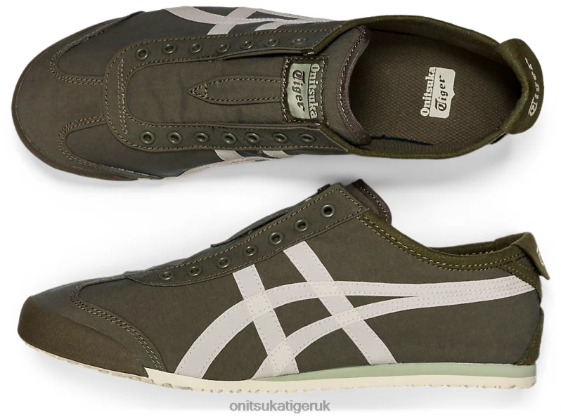 Unisex MEXICO 66 SLIP-ON XTBPR180 Shoes Onitsuka Tiger Mantle Green/Birch