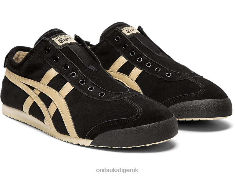 Unisex MEXICO 66 SLIP-ON XTBPR348 Shoes Onitsuka Tiger Black/Wood Crepe