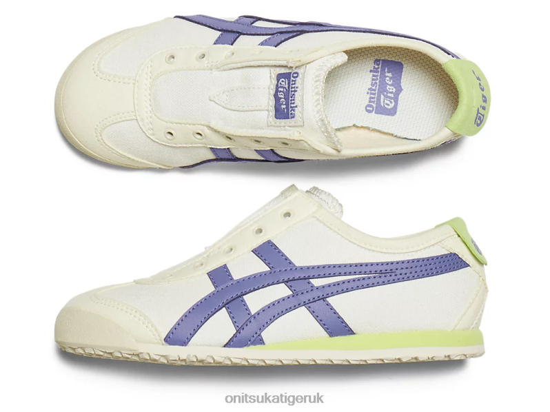 Unisex MEXICO 66 SLIP-ON XTBPR44 Shoes Onitsuka Tiger Cream/Ultramarine Blue