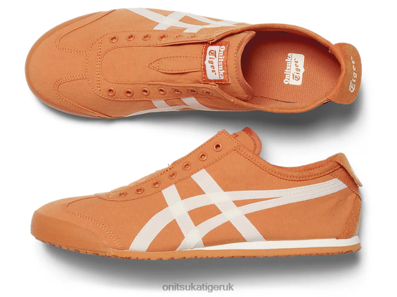 Unisex MEXICO 66 SLIP-ON XTBPR8 Shoes Onitsuka Tiger Rust Orange/Cream