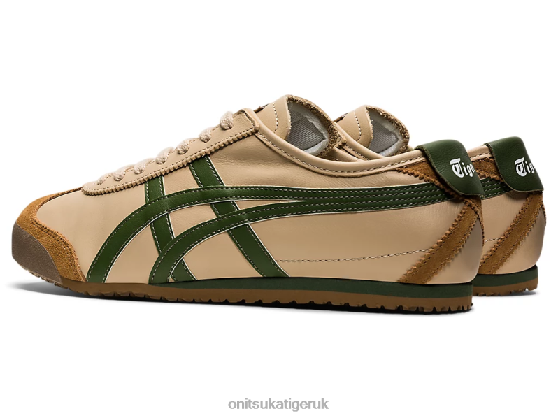 Unisex MEXICO 66 XTBPR5 Shoes Onitsuka Tiger Beige/Grass Green