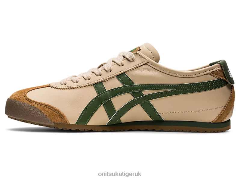 Unisex MEXICO 66 XTBPR5 Shoes Onitsuka Tiger Beige/Grass Green