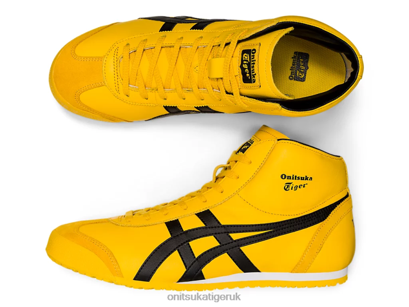 Unisex MEXICO MID RUNNER XTBPR276 Shoes Onitsuka Tiger Tai Chi Yellow/Black