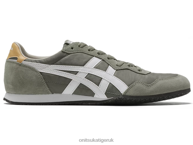 Unisex SERRANO XTBPR76 Shoes Onitsuka Tiger Burnt Olive/White