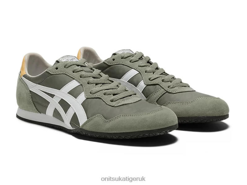 Unisex SERRANO XTBPR76 Shoes Onitsuka Tiger Burnt Olive/White