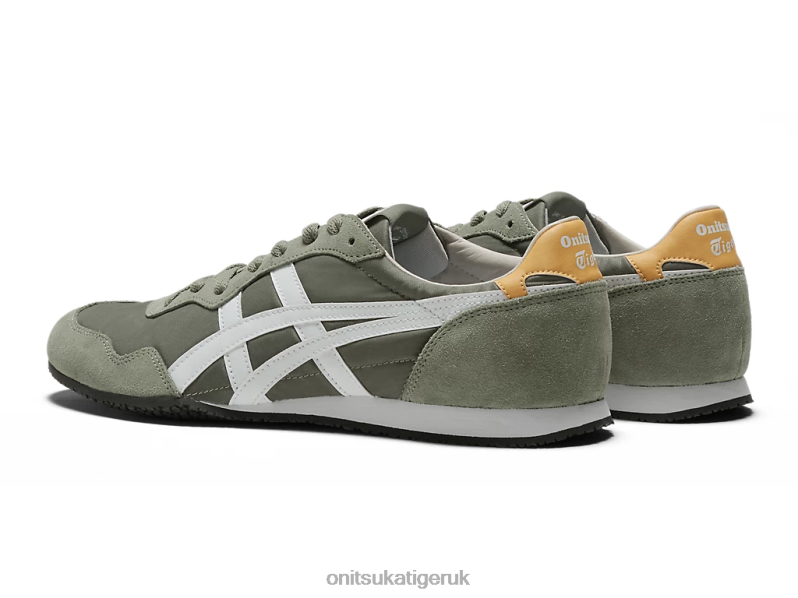 Unisex SERRANO XTBPR76 Shoes Onitsuka Tiger Burnt Olive/White