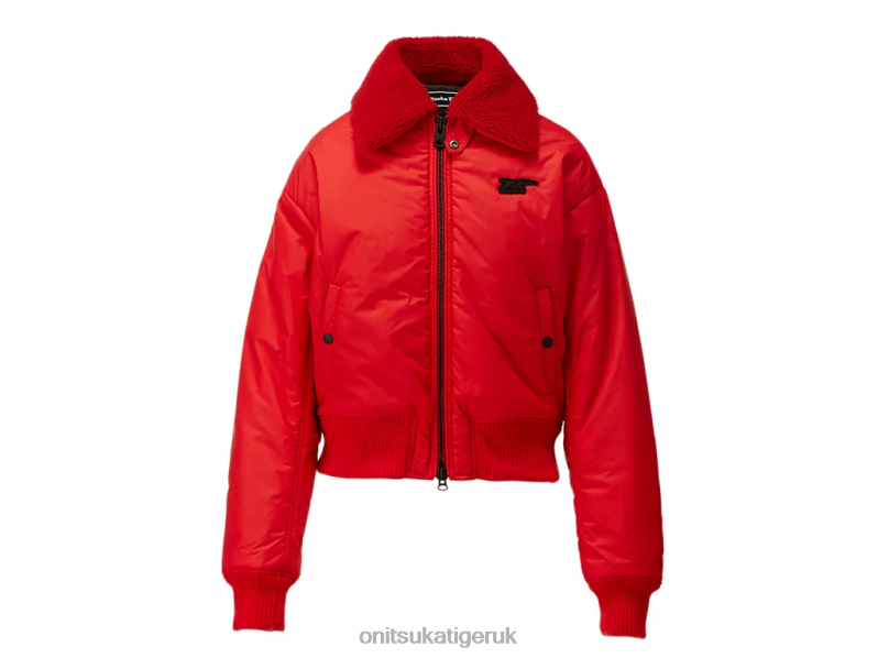 Women WS BLOUSON XTBPR603 Clothing Onitsuka Tiger Red