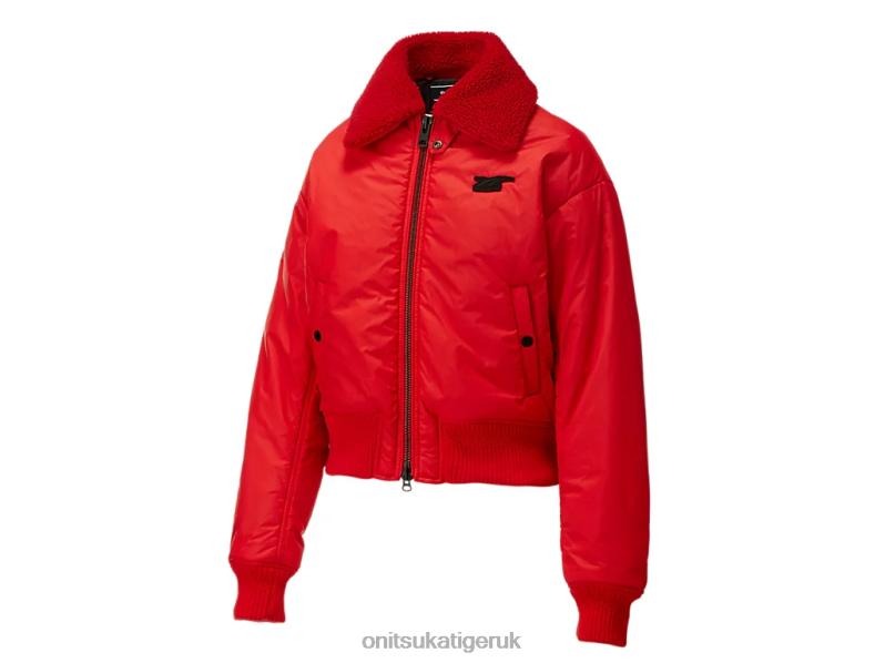 Women WS BLOUSON XTBPR603 Clothing Onitsuka Tiger Red