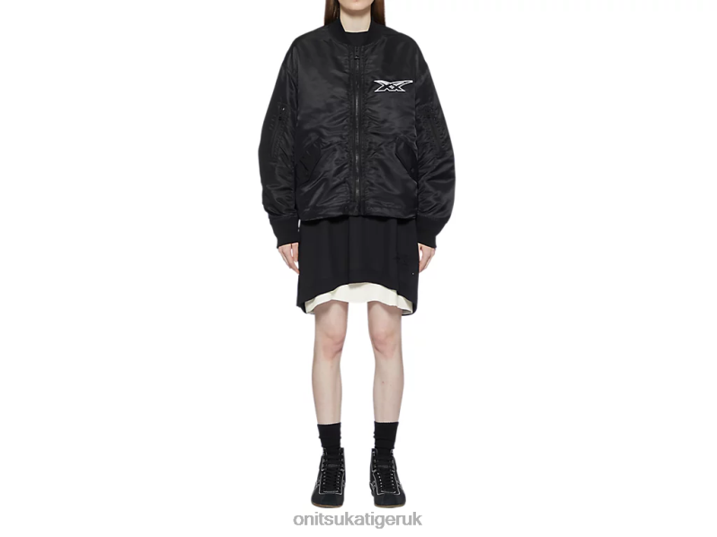 Women WS BOMBER JACKET XTBPR595 Clothing Onitsuka Tiger Black