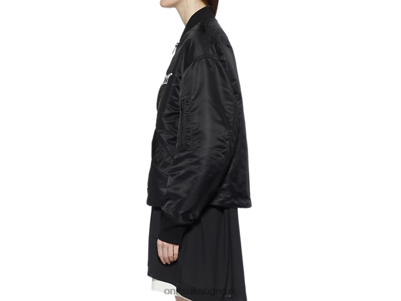 Women WS BOMBER JACKET XTBPR595 Clothing Onitsuka Tiger Black