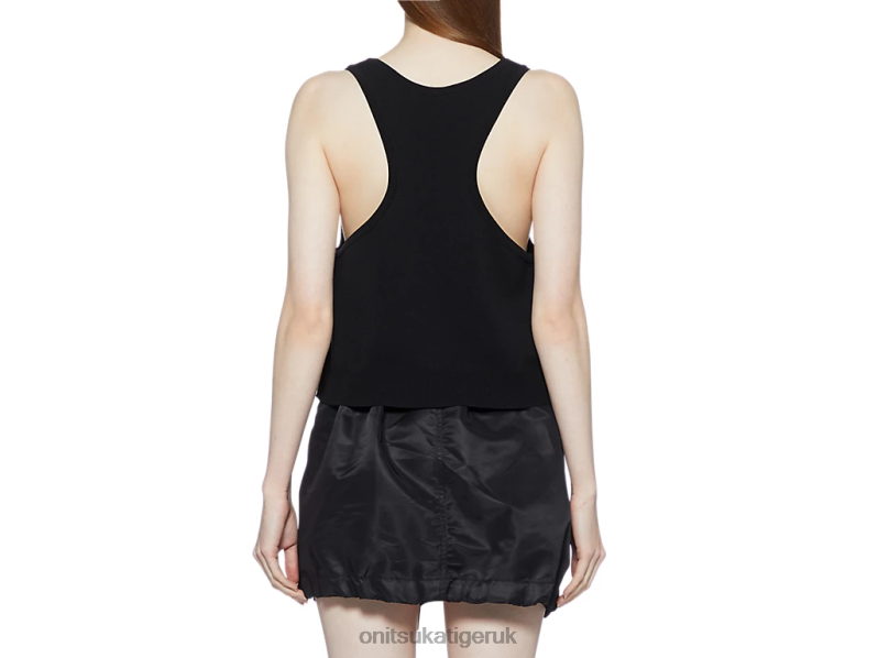 Women WS KNIT TANK TOP XTBPR590 Clothing Onitsuka Tiger Black