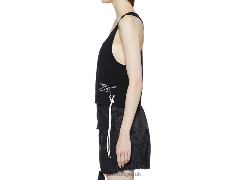 Women WS KNIT TANK TOP XTBPR590 Clothing Onitsuka Tiger Black