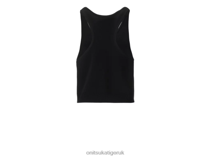 Women WS KNIT TANK TOP XTBPR590 Clothing Onitsuka Tiger Black