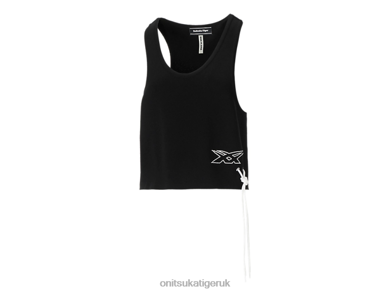 Women WS KNIT TANK TOP XTBPR590 Clothing Onitsuka Tiger Black