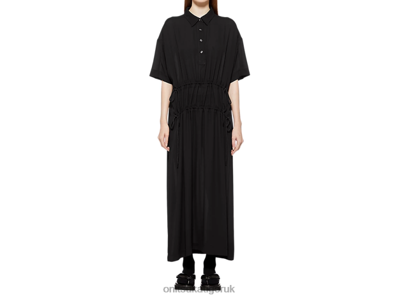 Women WS LONG DRESS XTBPR599 Clothing Onitsuka Tiger Black