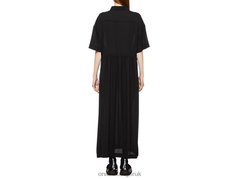 Women WS LONG DRESS XTBPR599 Clothing Onitsuka Tiger Black