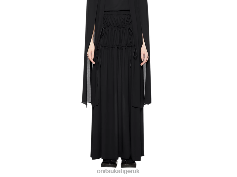 Women WS LONG SKIRT XTBPR596 Clothing Onitsuka Tiger Black