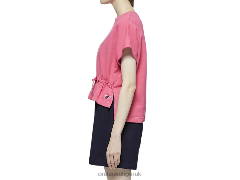 Women WS SHORT SLEEVE TOP XTBPR610 Clothing Onitsuka Tiger Pink
