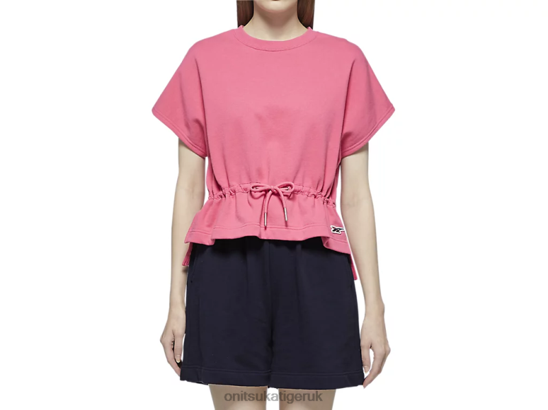 Women WS SHORT SLEEVE TOP XTBPR610 Clothing Onitsuka Tiger Pink