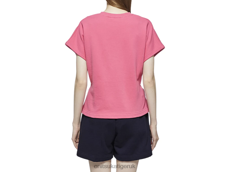 Women WS SHORT SLEEVE TOP XTBPR610 Clothing Onitsuka Tiger Pink