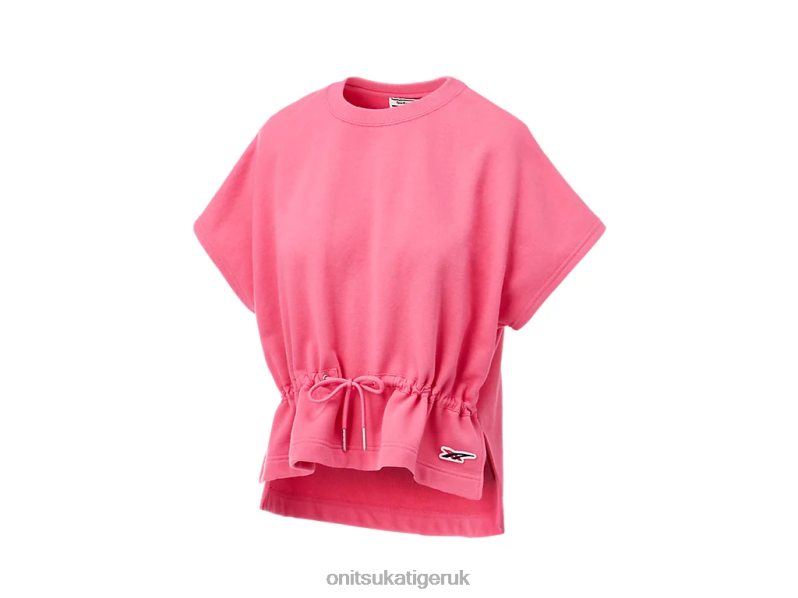 Women WS SHORT SLEEVE TOP XTBPR610 Clothing Onitsuka Tiger Pink