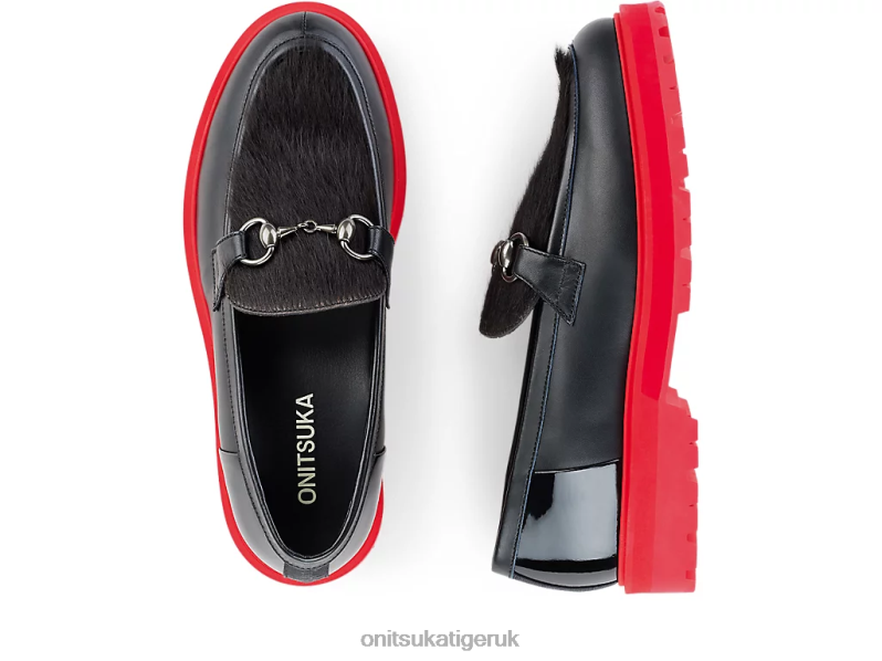 Women BIT LOAFER XTBPR540 Shoes Onitsuka Tiger Black/Classic Red