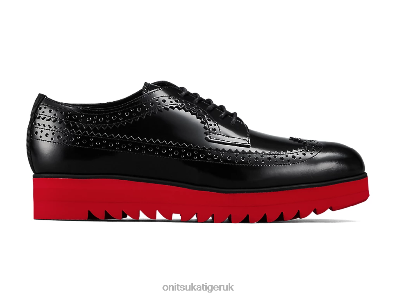 Women BROGUE XTBPR539 Shoes Onitsuka Tiger Black/Classic Red