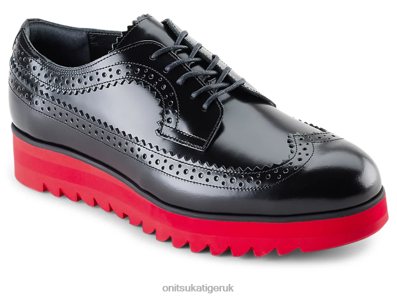 Women BROGUE XTBPR539 Shoes Onitsuka Tiger Black/Classic Red