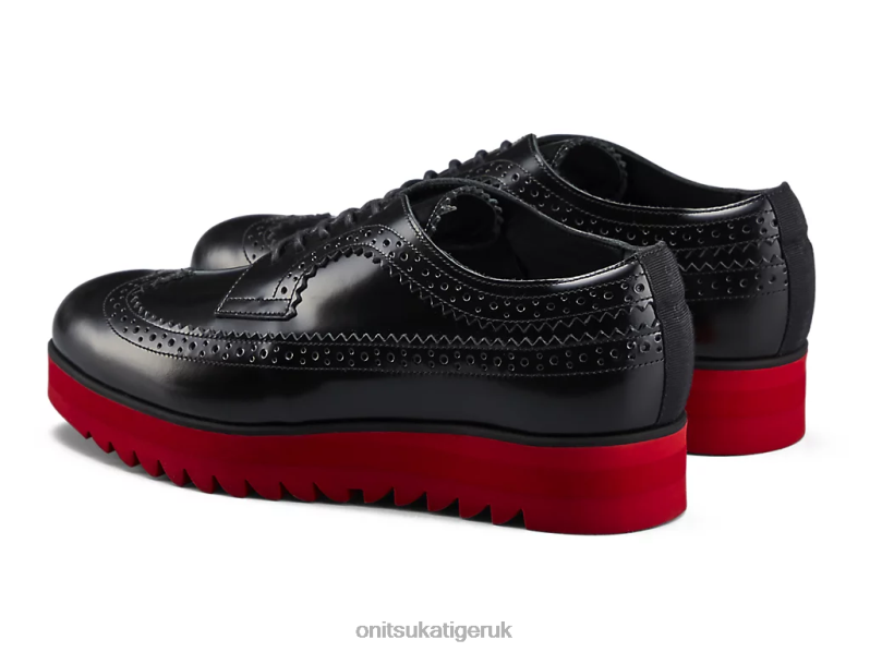 Women BROGUE XTBPR539 Shoes Onitsuka Tiger Black/Classic Red