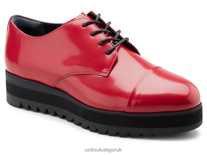 Women DERBY XTBPR548 Shoes Onitsuka Tiger Beet Red