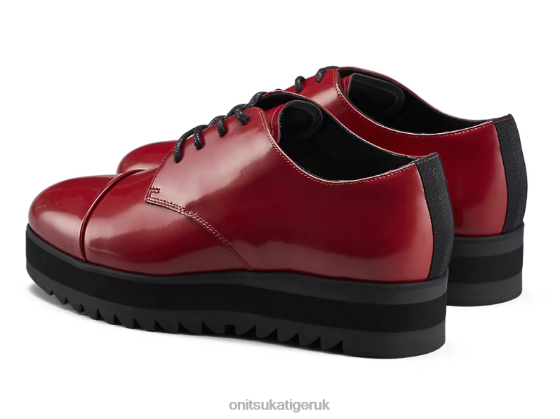 Women DERBY XTBPR548 Shoes Onitsuka Tiger Beet Red