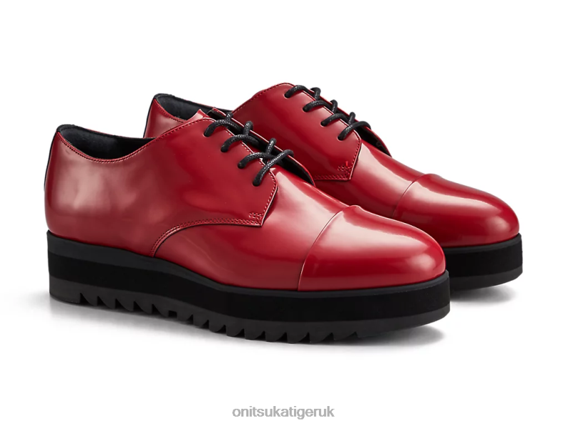Women DERBY XTBPR548 Shoes Onitsuka Tiger Beet Red