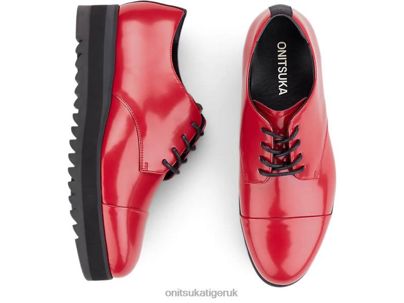 Women DERBY XTBPR548 Shoes Onitsuka Tiger Beet Red