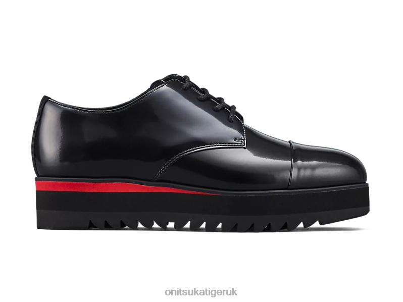 Women DERBY XTBPR556 Shoes Onitsuka Tiger Black/Classic Red