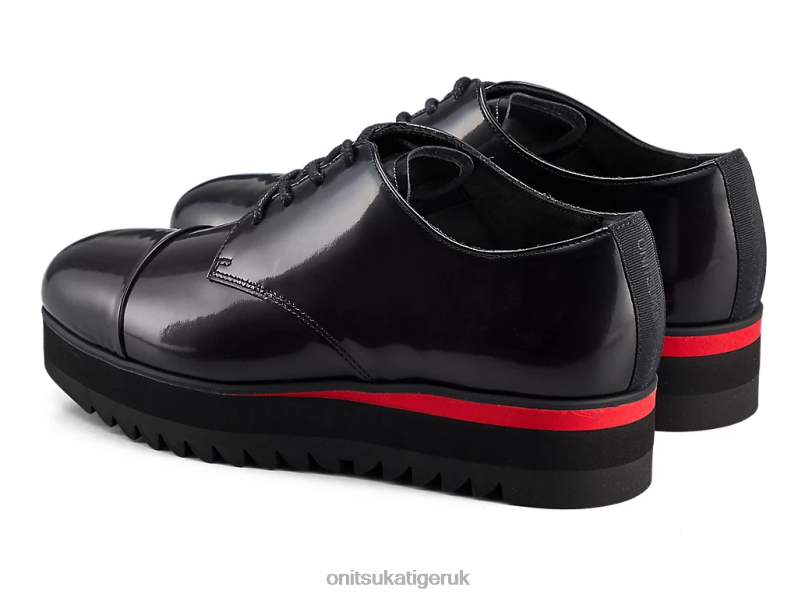 Women DERBY XTBPR556 Shoes Onitsuka Tiger Black/Classic Red
