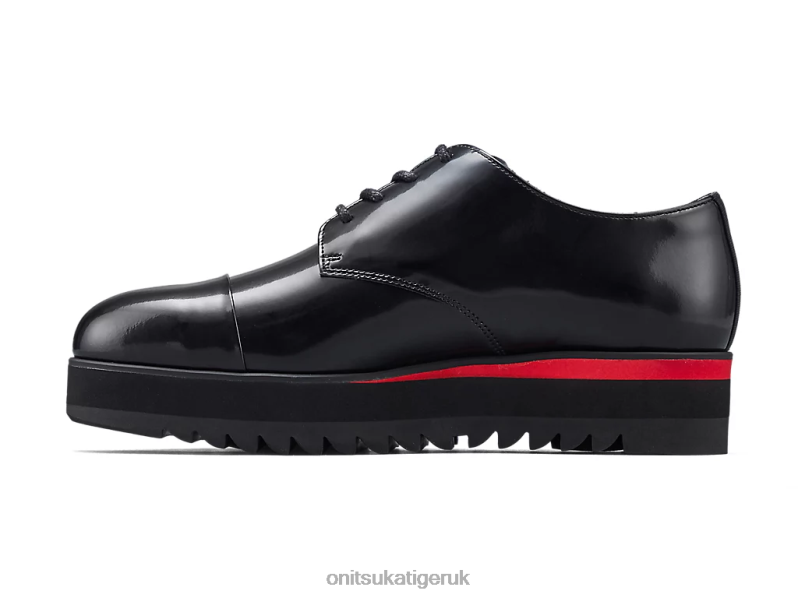 Women DERBY XTBPR556 Shoes Onitsuka Tiger Black/Classic Red