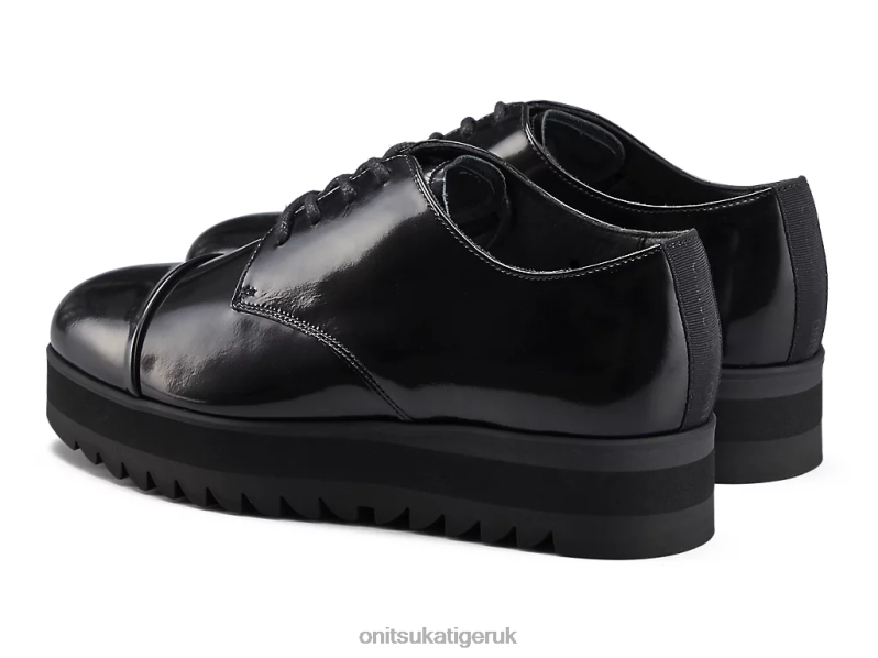 Women DERBY XTBPR560 Shoes Onitsuka Tiger Shiny Black