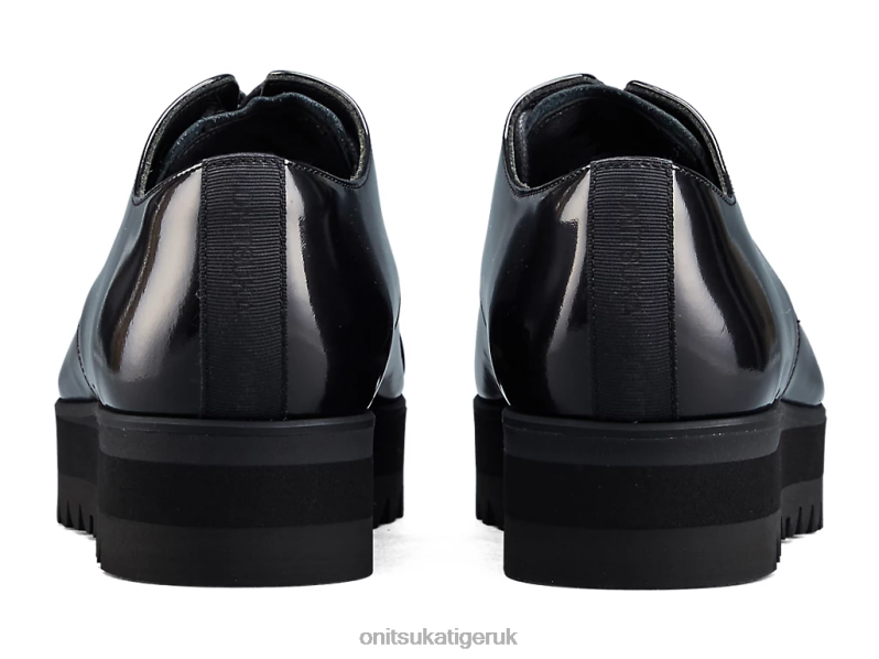 Women DERBY XTBPR560 Shoes Onitsuka Tiger Shiny Black