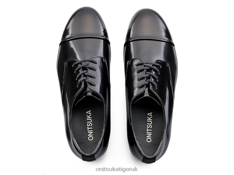 Women DERBY XTBPR560 Shoes Onitsuka Tiger Shiny Black