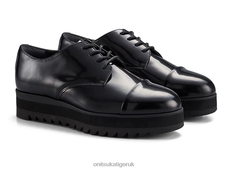 Women DERBY XTBPR560 Shoes Onitsuka Tiger Shiny Black